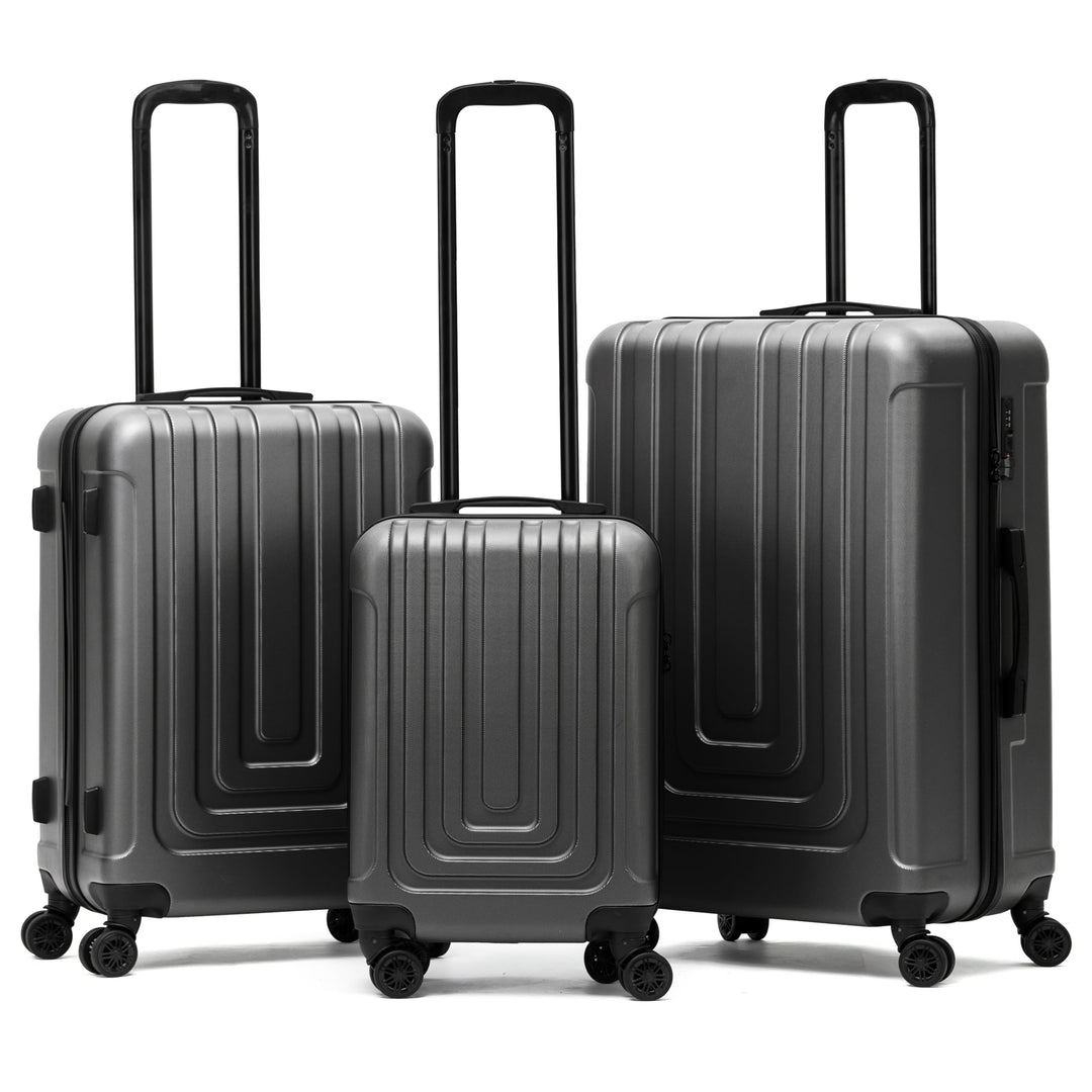 Flight Knight Premium Lightweight Suitcase - TSA-Schloss Mit USB-Anschluss - 8 Spinner-Rader - ABS-H