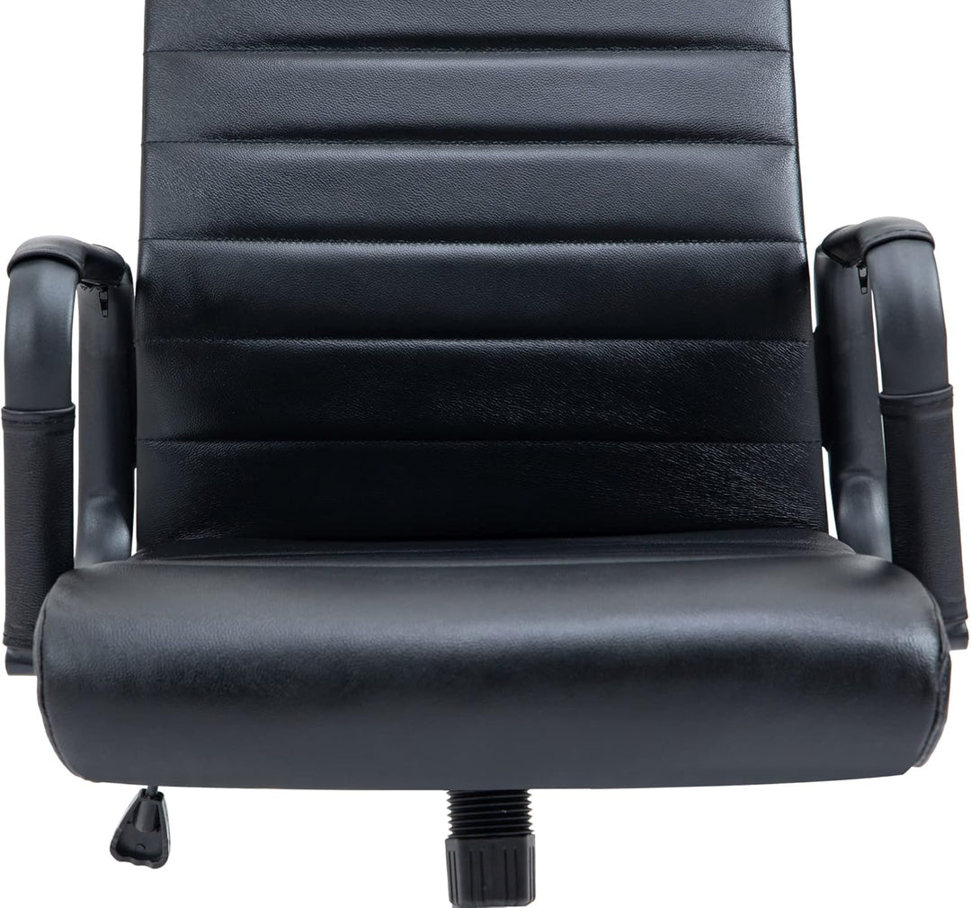 CLP Bürostuhl ergonomisch Kolumbus Echtleder, Schreibtischstuhl höhenverstellbar stufenlos, Drehstuh