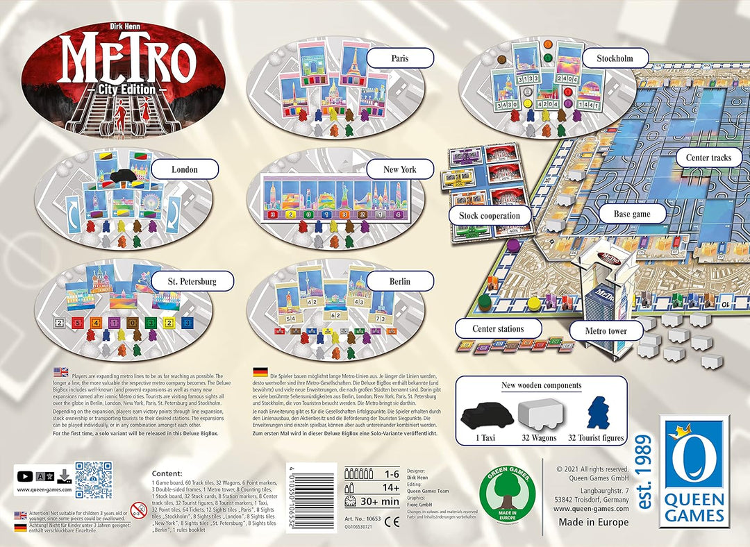 Queen Games 10653 - Metro City Edition Deluxe Big Box