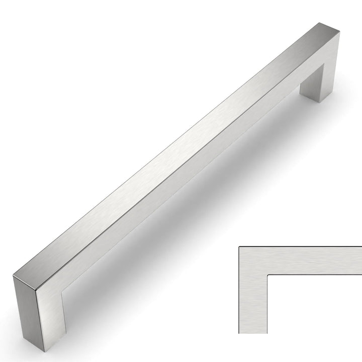 Amerdeco 20 Stück Möbelgriffe Edelstahl Gebürsteter Nickel Schrankgriffe Küchengriffe 160mm Lochabst