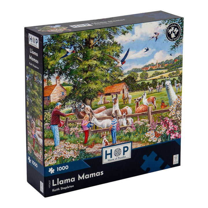 The House of Puzzles - Puzzle mit 1000 Teilen – Llama Mamas – "New Juli 2023"