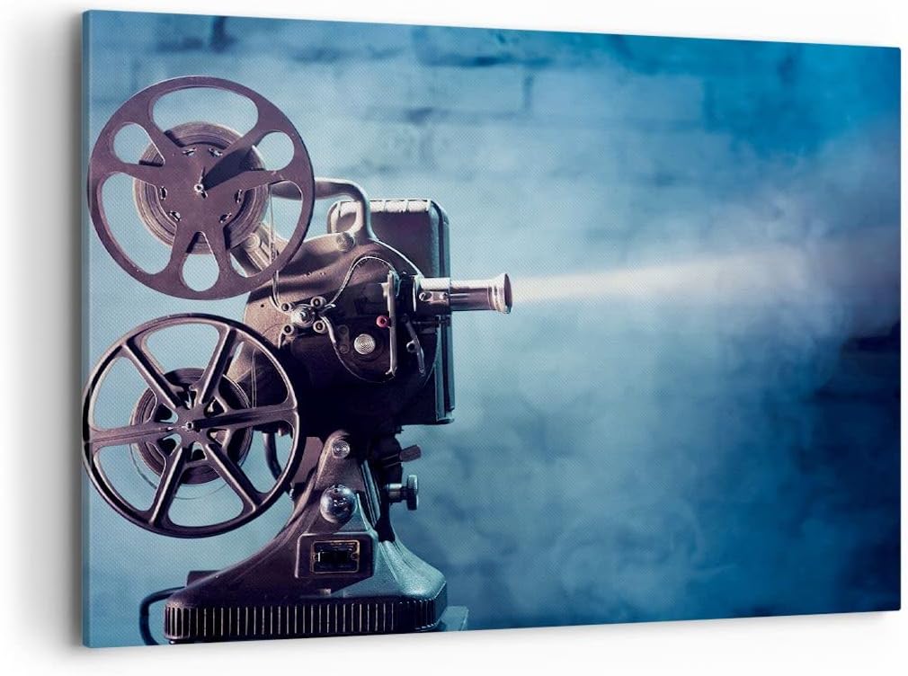 Bilder auf Leinwand 100x70cm Leinwandbild Film projektor gedächtnis geschichte Gross Wanddeko Bild S
