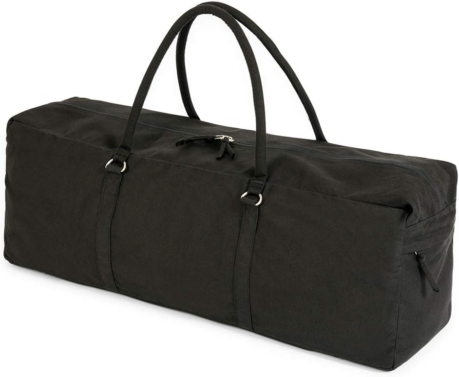 Yoga Studio YS/KitBag/SolidColours/Black Yoga Kit, 71 x 23 x 18 cm, Baumwolle Yogamatte Tasche mit A