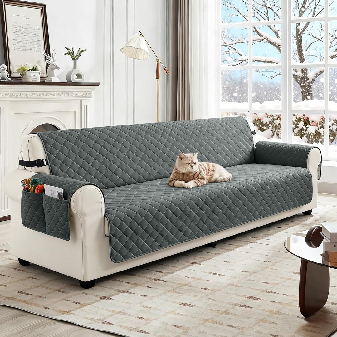 TAOCOCO Sofa Überzug, Sofabezug Wasserdicht Mit Gummiband，Wohnzimmer Anti-Rutsch Gepolsterter Sofasc