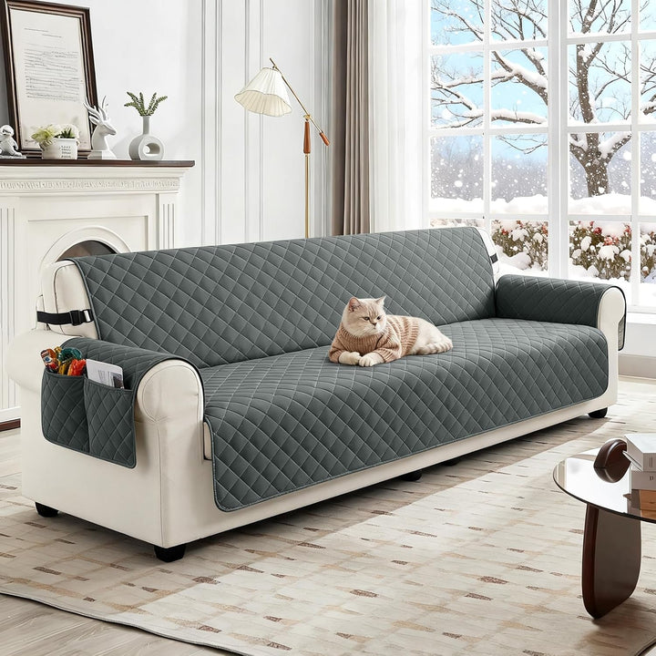 TAOCOCO Sofa Überzug, Sofabezug Wasserdicht Mit Gummiband，Wohnzimmer Anti-Rutsch Gepolsterter Sofasc