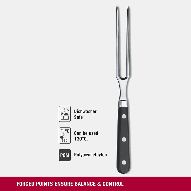 Victorinox, Grand Maître, Profi Tranchiergabel, Extra Scharfe Klinge, 15 cm, Robuster Kunststoffgrif