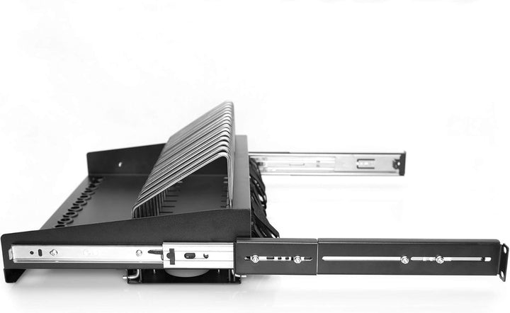 DIGITUS Fachboden 19 Zoll - 4.5 HE - Ausziehbar - Auflade-Station - Für 14 Tablets, Notebooks & Smar
