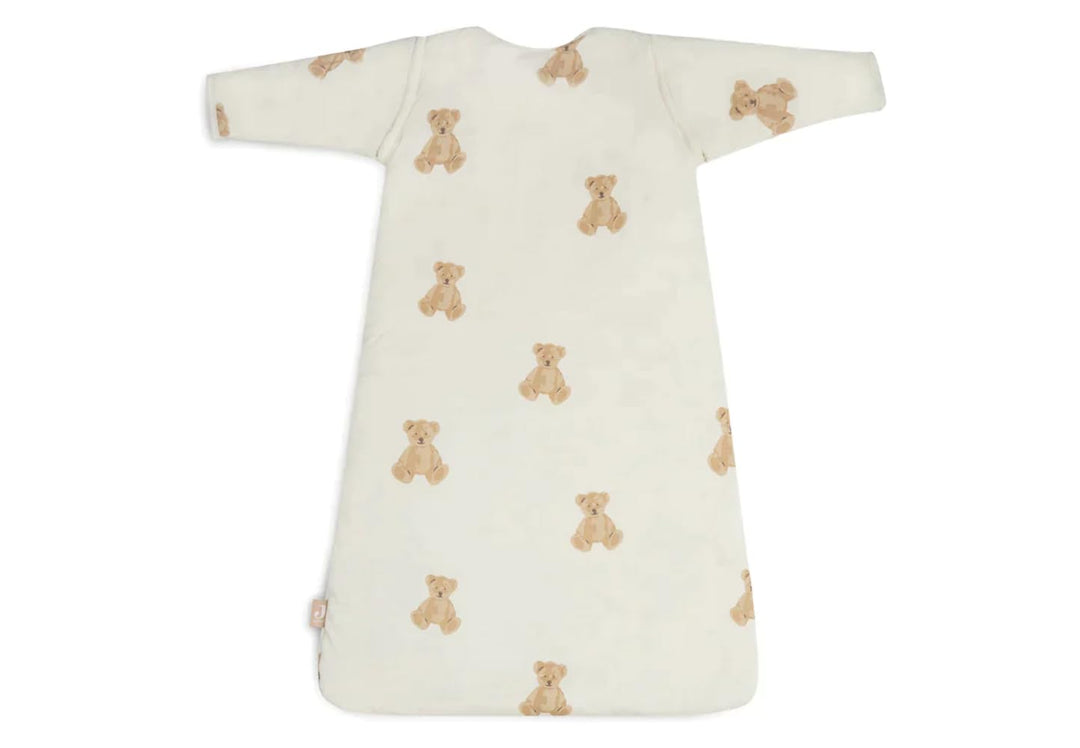 Jollein Schlafsack Baby - Teddy Bear - 110 cm - Baumwolle - 2.0 bis 3.0 Tog - Abnehmbare Ärmel - Bab