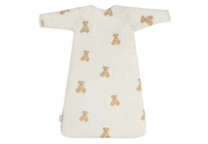Jollein Schlafsack Baby - Teddy Bear - 110 cm - Baumwolle - 2.0 bis 3.0 Tog - Abnehmbare Ärmel - Bab