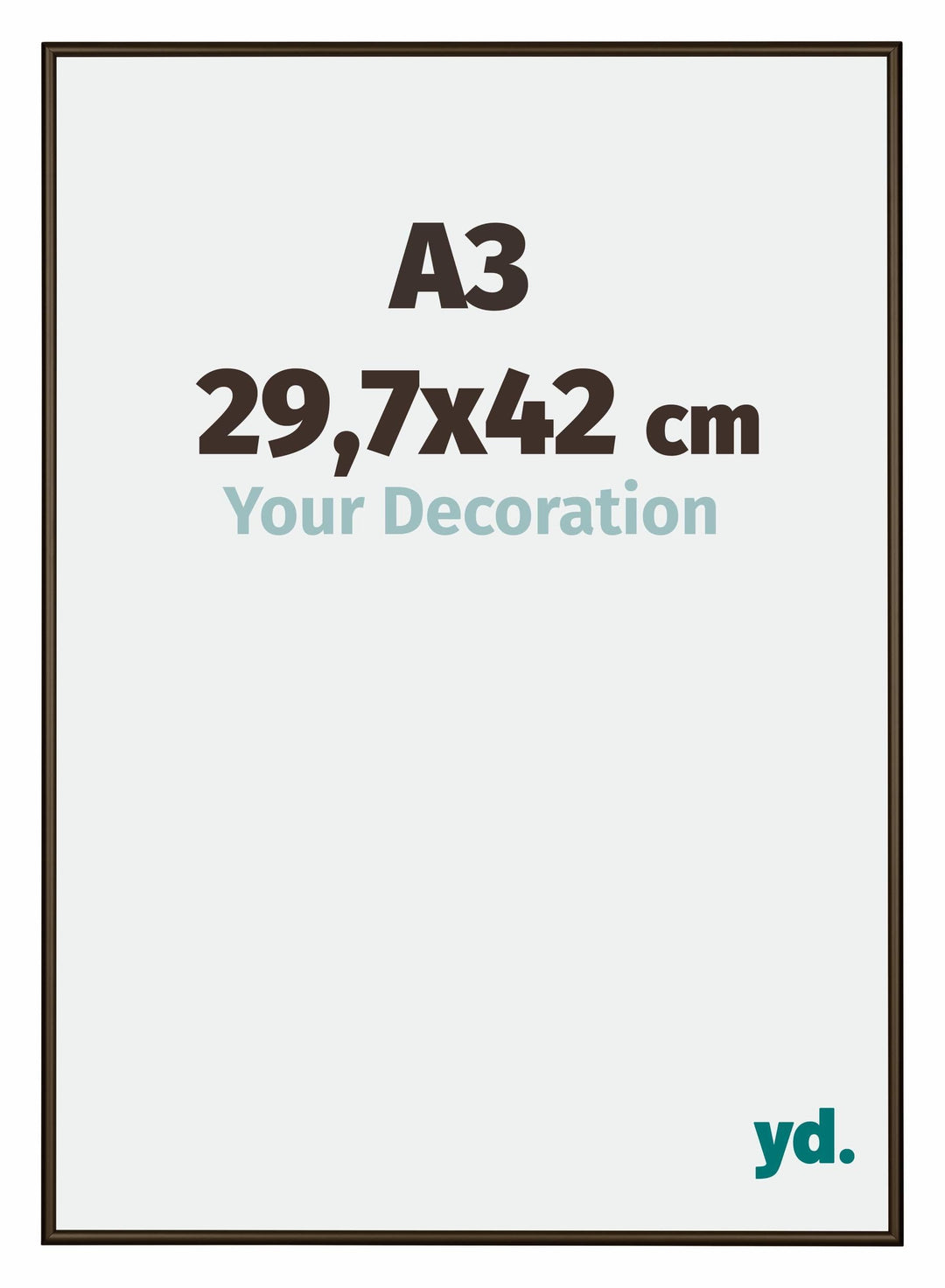 yd. Your Decoration - Bilderrahmen DIN A3 29,7x42 cm - Bilderrahmen aus Aluminium mit Acrylglas - An