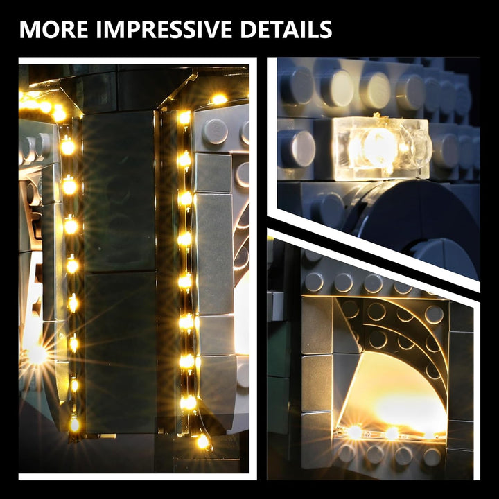 LED Lichtset kompatibel mit LEGO 75328 Star Wars Der Mandalorianer Helm – Beleuchtungsset für Helm-M