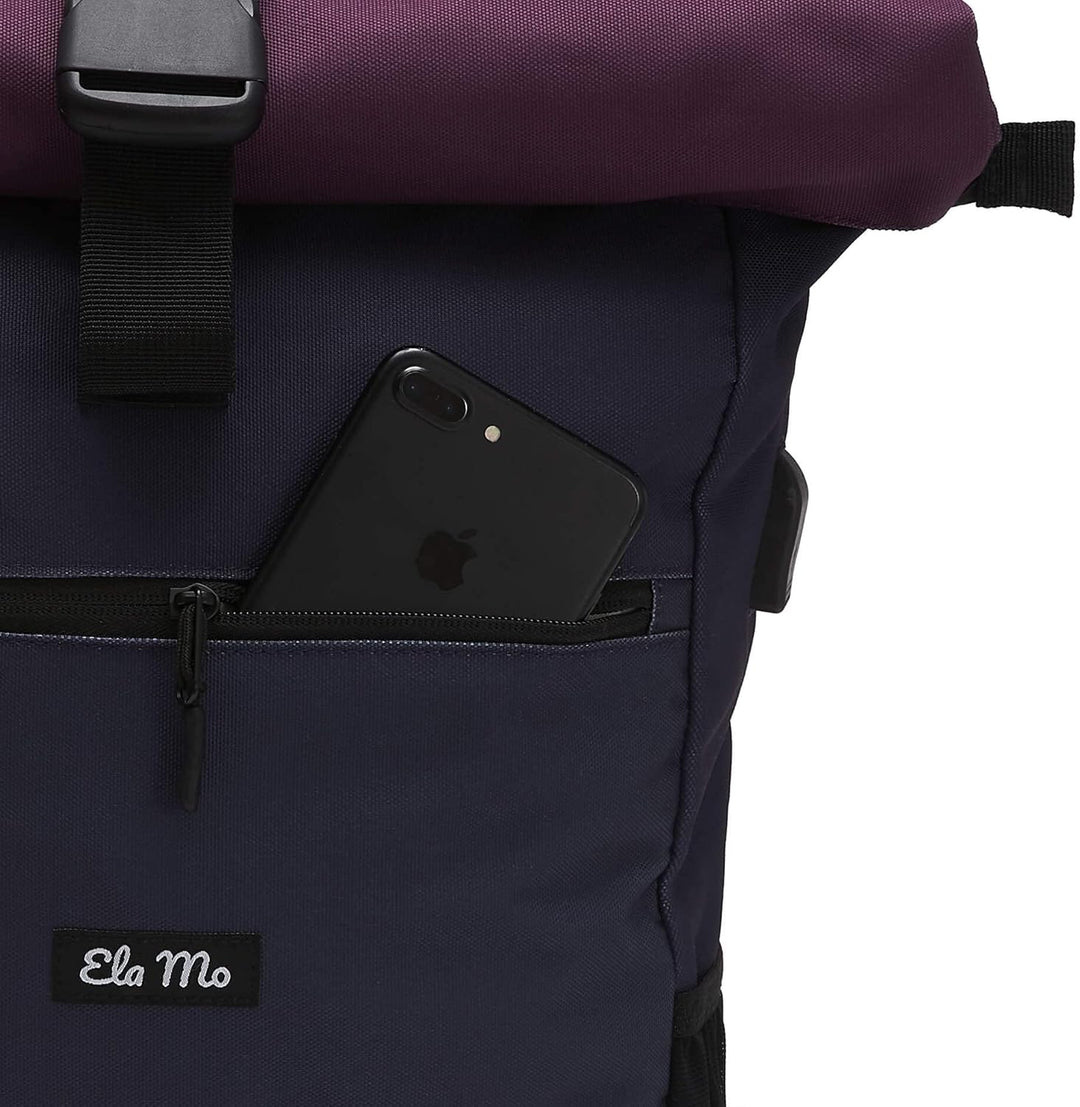 Ela Mo Rucksack Damen Schön, Komfortabel und Durchdacht 18 L (Berry), Berry