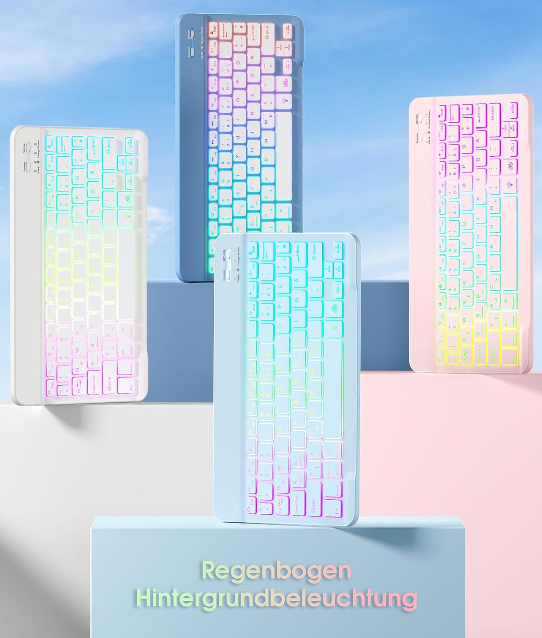Vobafe Hülle mit Tastatur Kompatibel mit iPad A16 11 Generation 2025/10 Gen 2022 10.9 Zoll, Air 11 Z