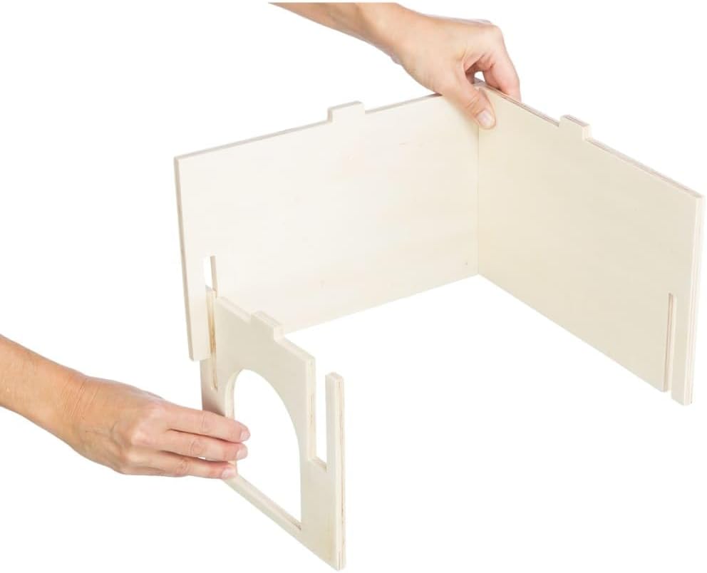 TRIXIE 'Kleintier Eckhaus ohne Klammern und Nägel für Meerschweinchen und Zwergkaninchen Haus Thore,