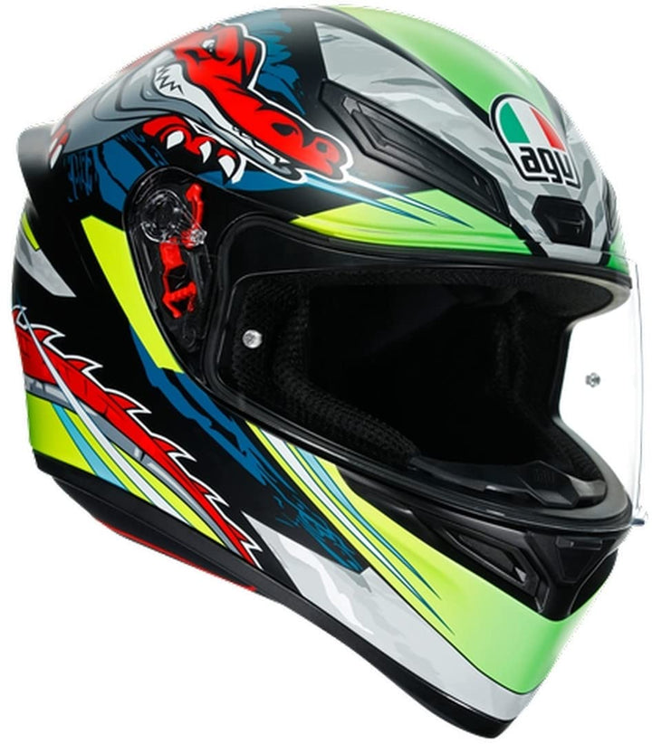 AGV Helm K1 MULTI MS DUNDEE MATT LIME/ROT