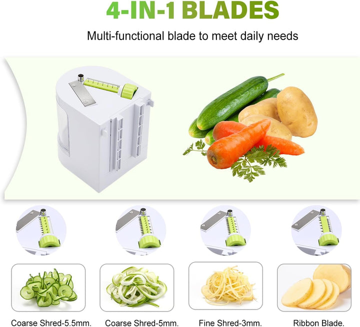 Multifunktion Spiralschneider Gemüse, 4in1 zucchini nudeln spiralschneider | spiralschneider kartoff