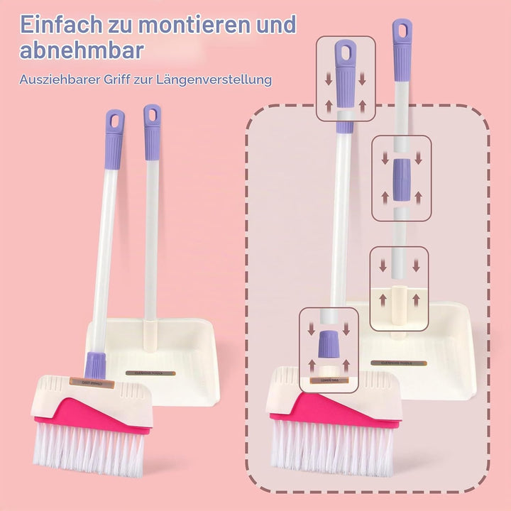 Coolplay Kinder Besen Set, Schaufel und Besen Set 12pcs Kinder Putzset, Kinderbesen Set ab 2 Jahre R