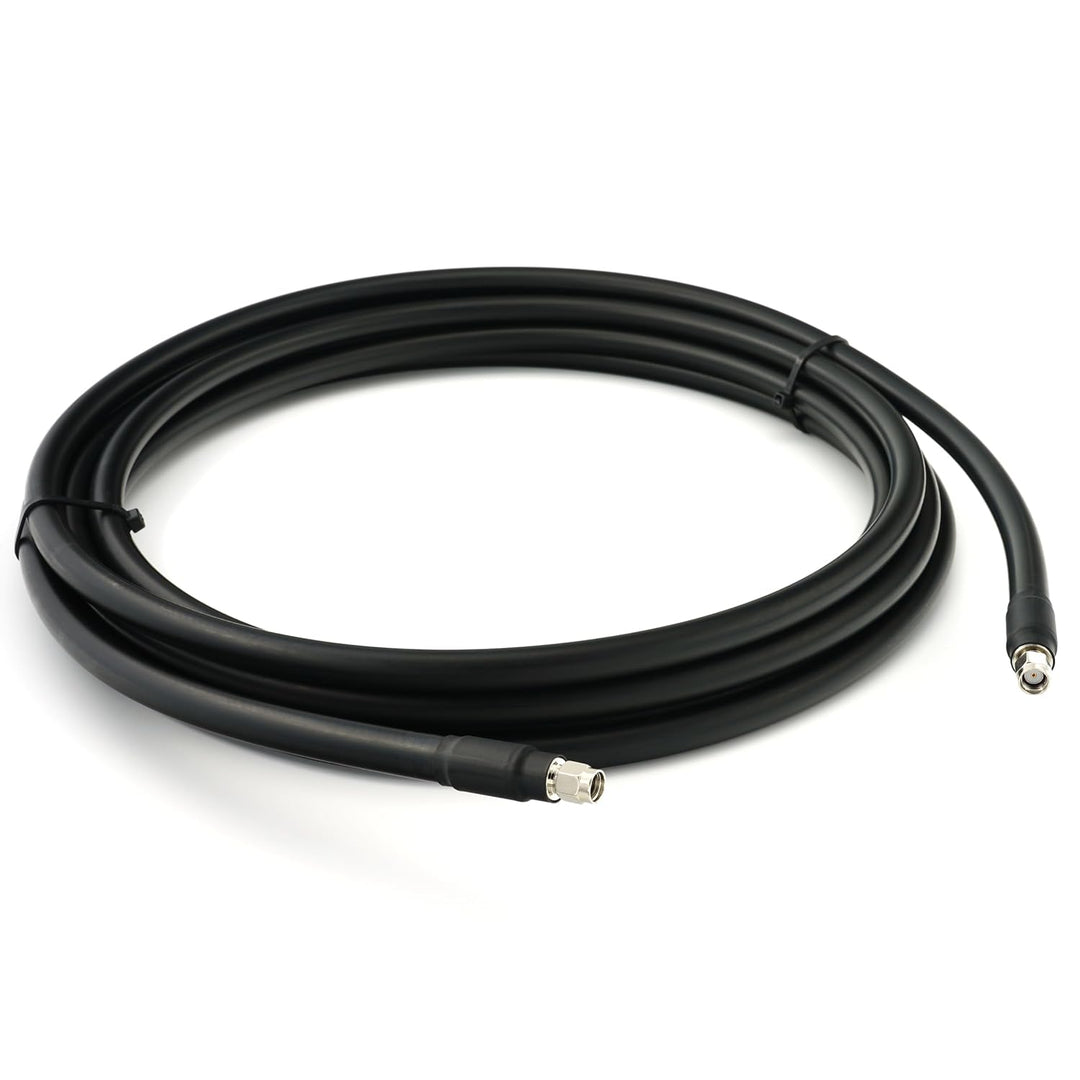 RANGEFUL 10m RP-SMA Stecker auf RP-SMA Stecker Koaxialkabel – 10 Meter 8D-FB Ultra-Verlustarmes Ø11.