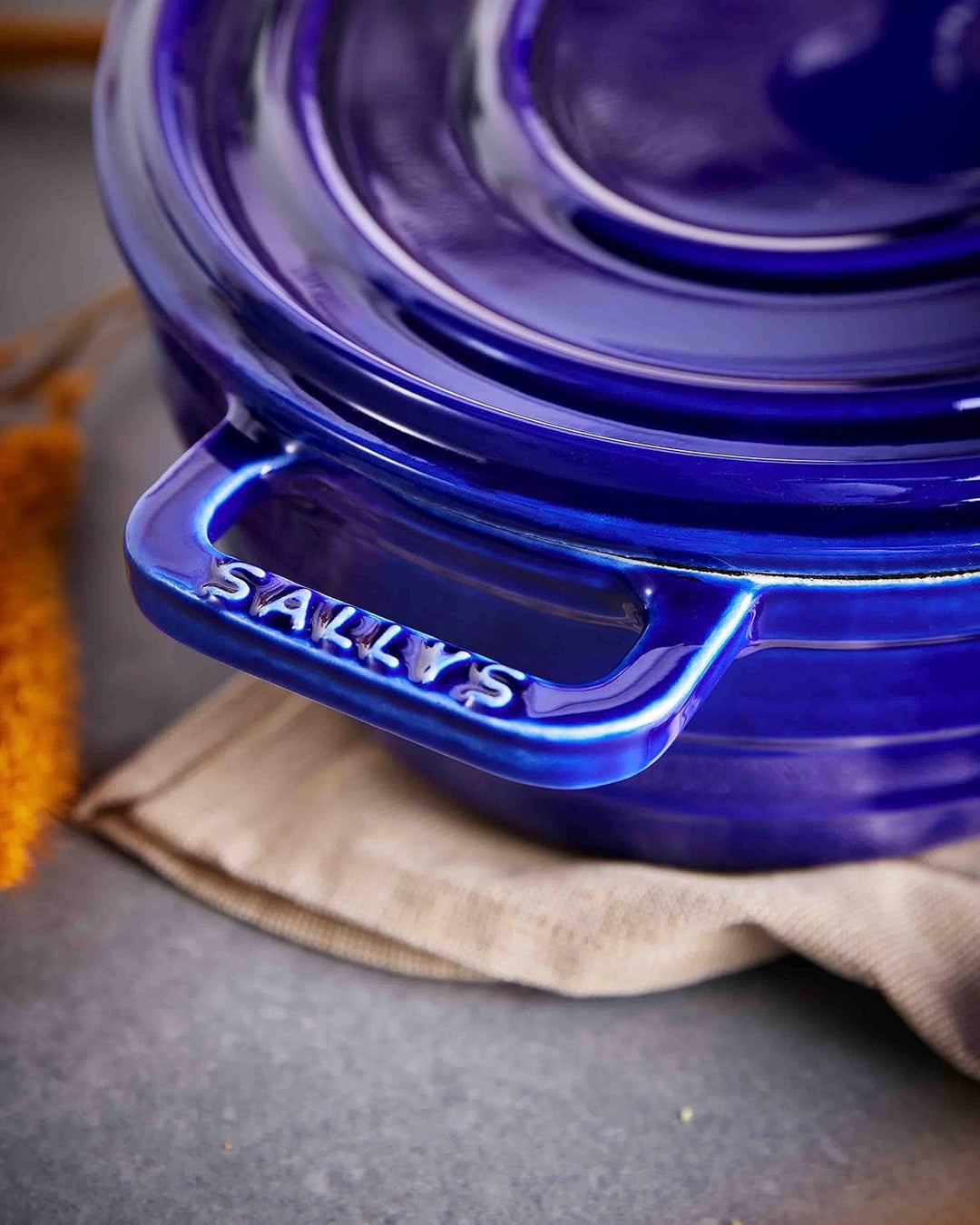 Sallys Gusseisenbräter Alime (Royal Blue Majolika), Royal Blue Majolika