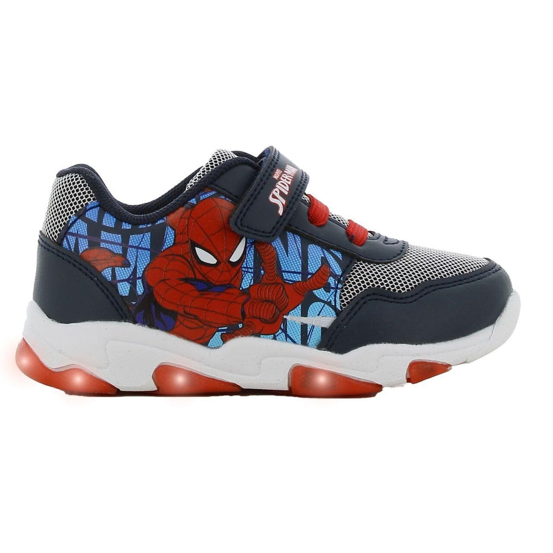 Spiderman Blinkschuhe Jungen von 2 bis 8 Jahre, Niedriger Leuchtschuhe mit Licht für Kinder, Lustige