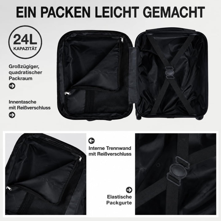 Cabin Max Anode Hardscalen Trolley-Koffer für Untersitz, 24 l, Wizz Air 40x30x20cm, (Mintgrün, 40 x