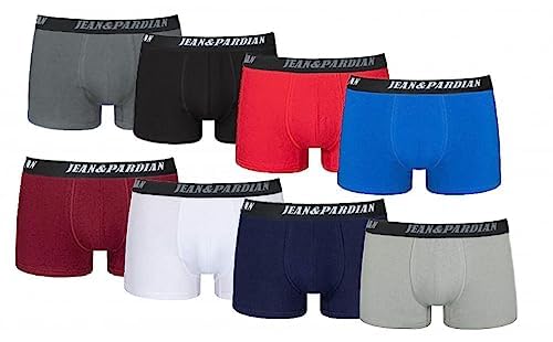 Jean&amp;Pardian Retro Boxershorts 8er &amp; 12er Pack - Bequeme &amp; atmungsaktive Unterwäsche für Herren aus