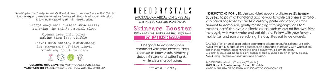 NeedCrystals Mikrodermabrasion Kristalle, Gesicht Peeling. Natürliches gesichtspeeling für stumpfe o