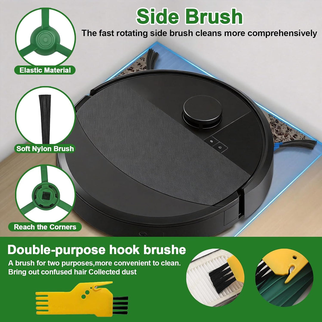 Zubehör für iRobot Roomba Plus 505 Combo / 405 Combo Roboterstaubsauger 25er-Pack 2 Hauptbürsten, 4