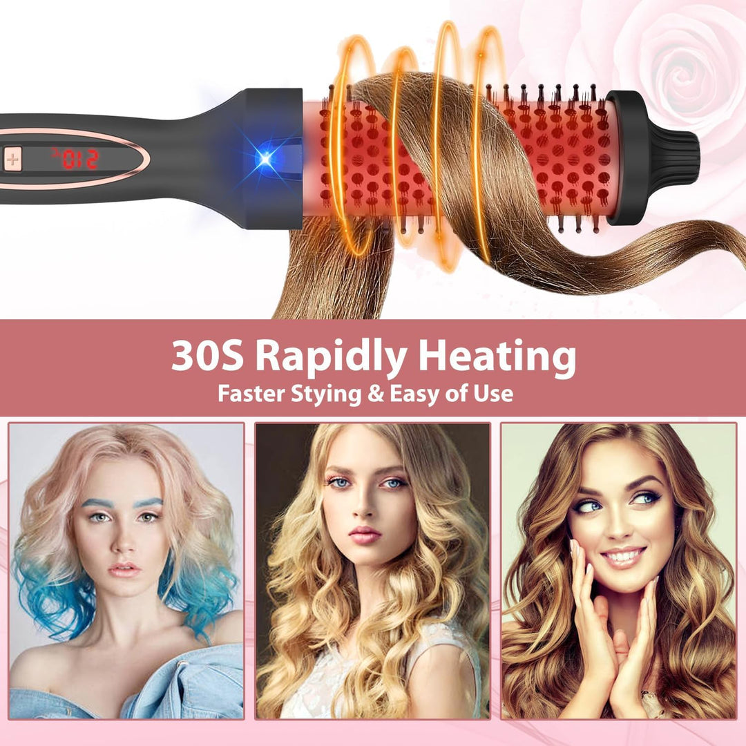 Thermal Brush für den Blowout-Look,Wärmebürste 38mm, Thermobürste Rundbürste 130-230℃, Heat Brush Vo