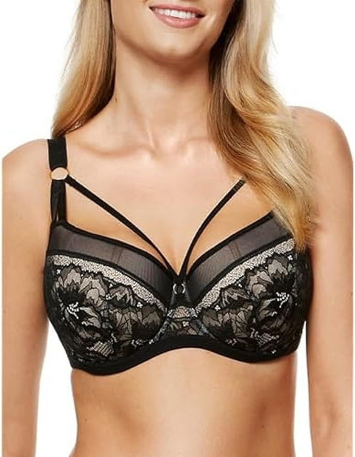 Gorteks Damen BH 70D Schwarz, 70D Schwarz