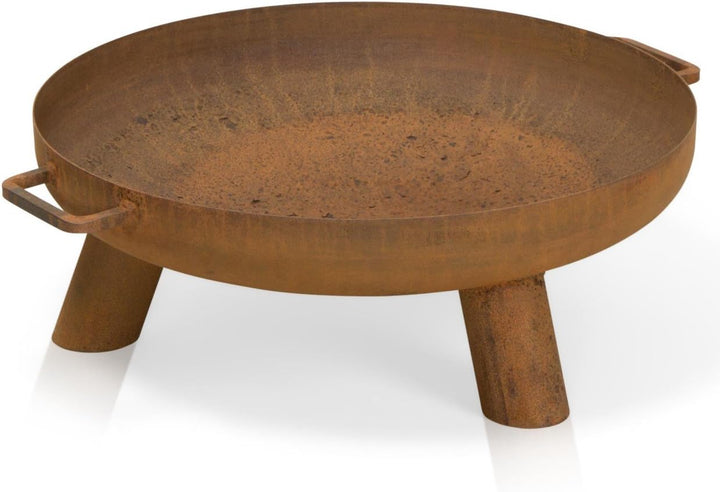 DECORAS Stahl-Feuerschale (Durchmesser: 60 cm/Höhe: 23 cm) - Feuerstelle - Feuerkorb Made in Germany