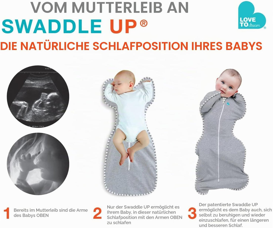 Love To Dream Pucksack, Bambus-Viskose, ideal für Moderate Temperaturen 20-24°C, Arme hoch Position,