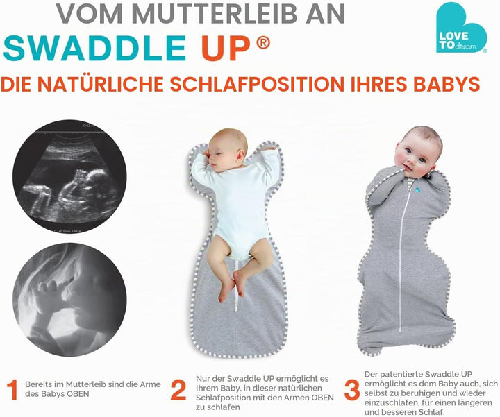 Love To Dream Pucksack, Bambus-Viskose, ideal für Moderate Temperaturen 20-24°C, Arme hoch Position,