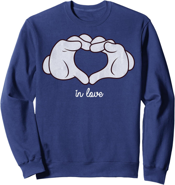 Disney Mickey & Friends Mickey Gloves In Love Sweatshirt
