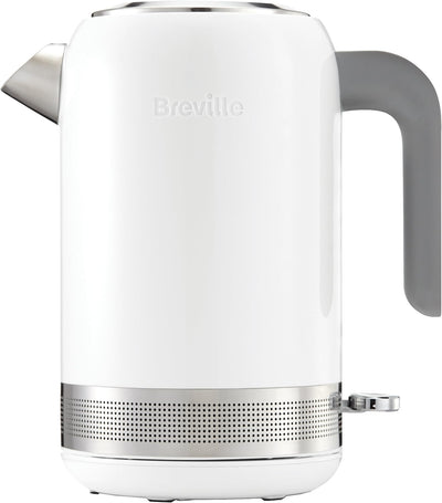 Breville VKJ944X Hochglanz Wasserkocher, weiss + 2 Scheiben Toaster, 850 W, Weiss mit 2 Scheiben