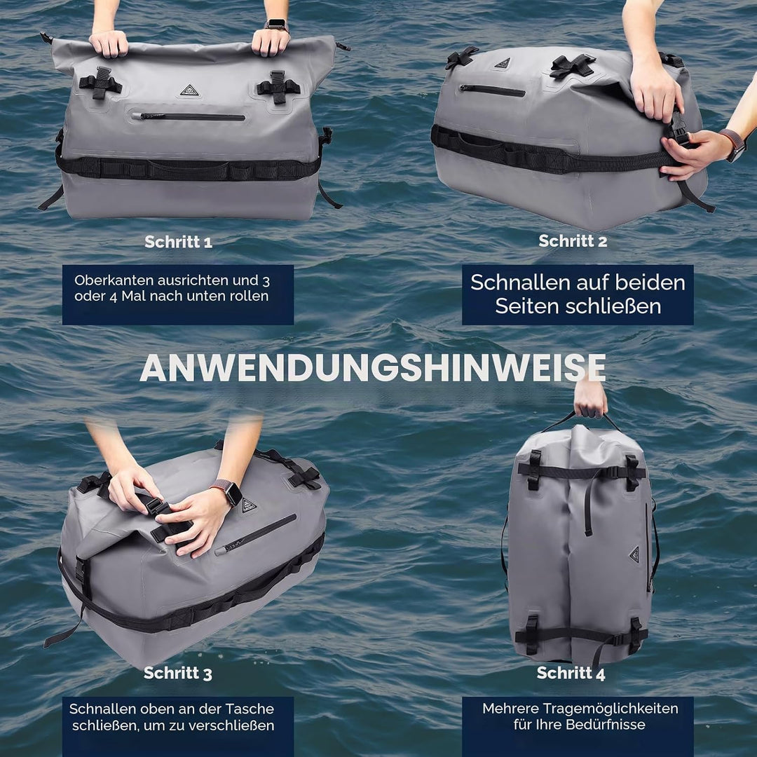Haimont wasserdichter Rucksack, vielseitig wasserdicht Tasche, Dry Bag komfortabel, RollTop, Strand,