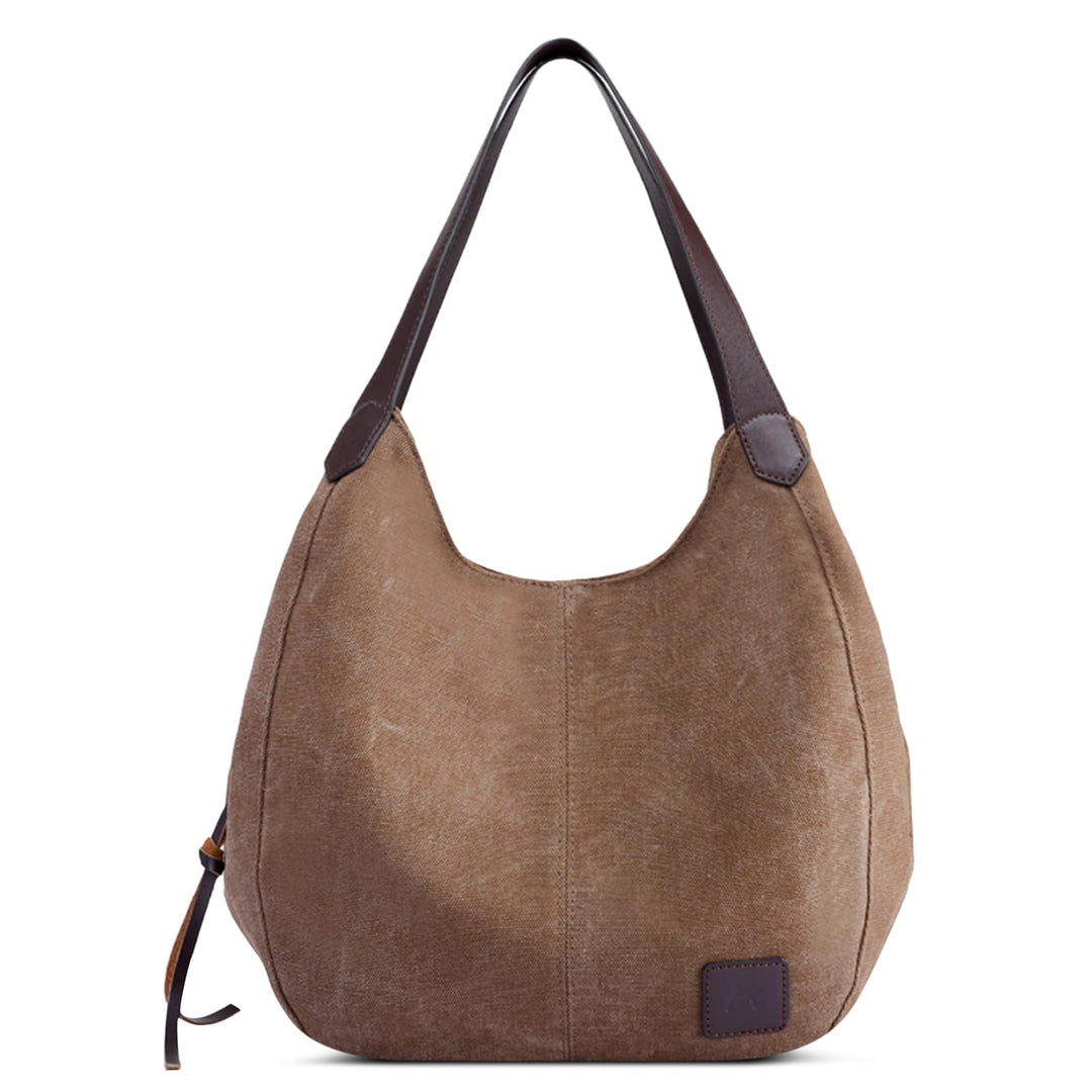 DIRRONA Mode Damen Canvas Handtasche Damen Canvas Schultertasche Canvas Tragetasche Leicht Sanft Han
