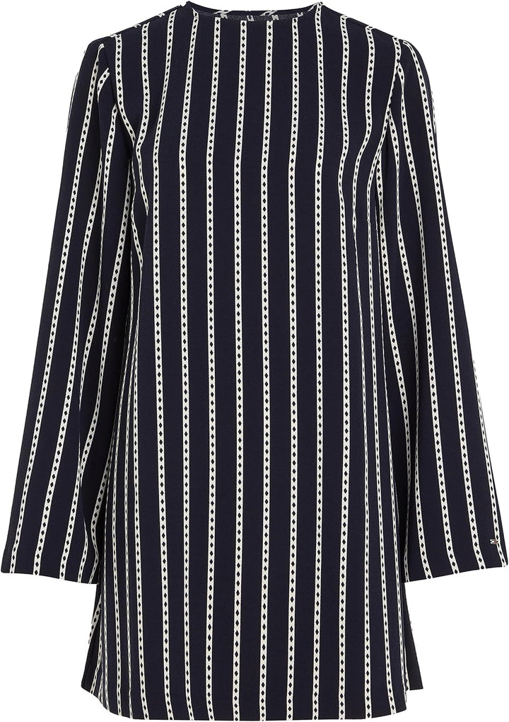 Tommy Hilfiger Damen Fit & Flare Kleider 22 Blau (Argyle Stp/ Desert Sky), 22 Blau (Argyle Stp/ Dese
