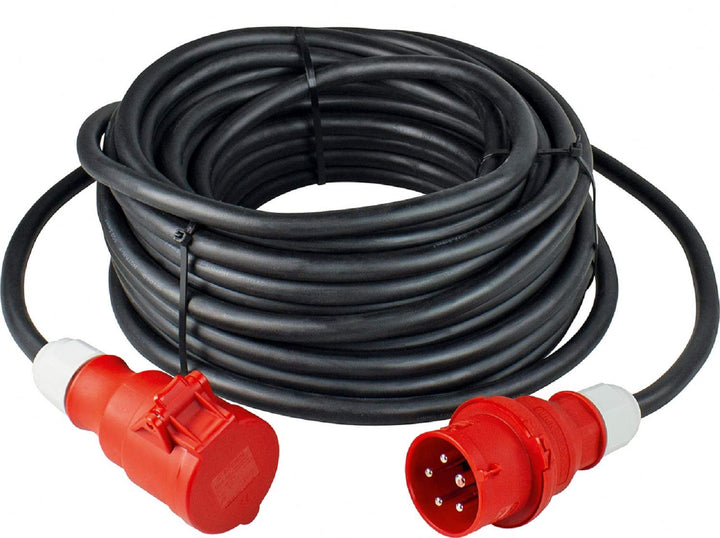 as - Schwabe Starkstormverlängerung – 400 V / 32 A CEE-Stecker &amp; CEE-Kupplung – 10 m Verlängerungsle