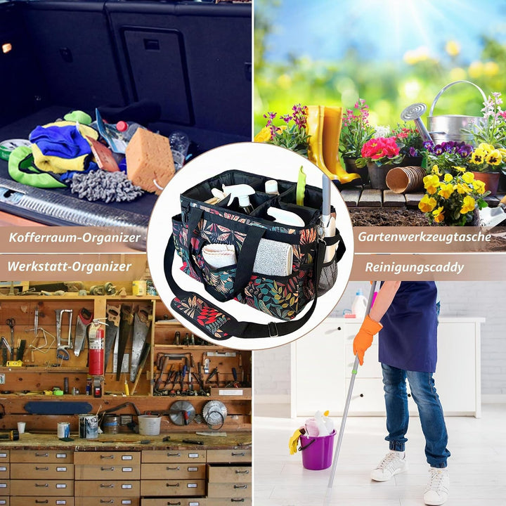 Reinigungs-Caddy-Organizer mit Griff, grosse Caddy Tasche für Haus, Auto und Badezimmer, Reinigungsm