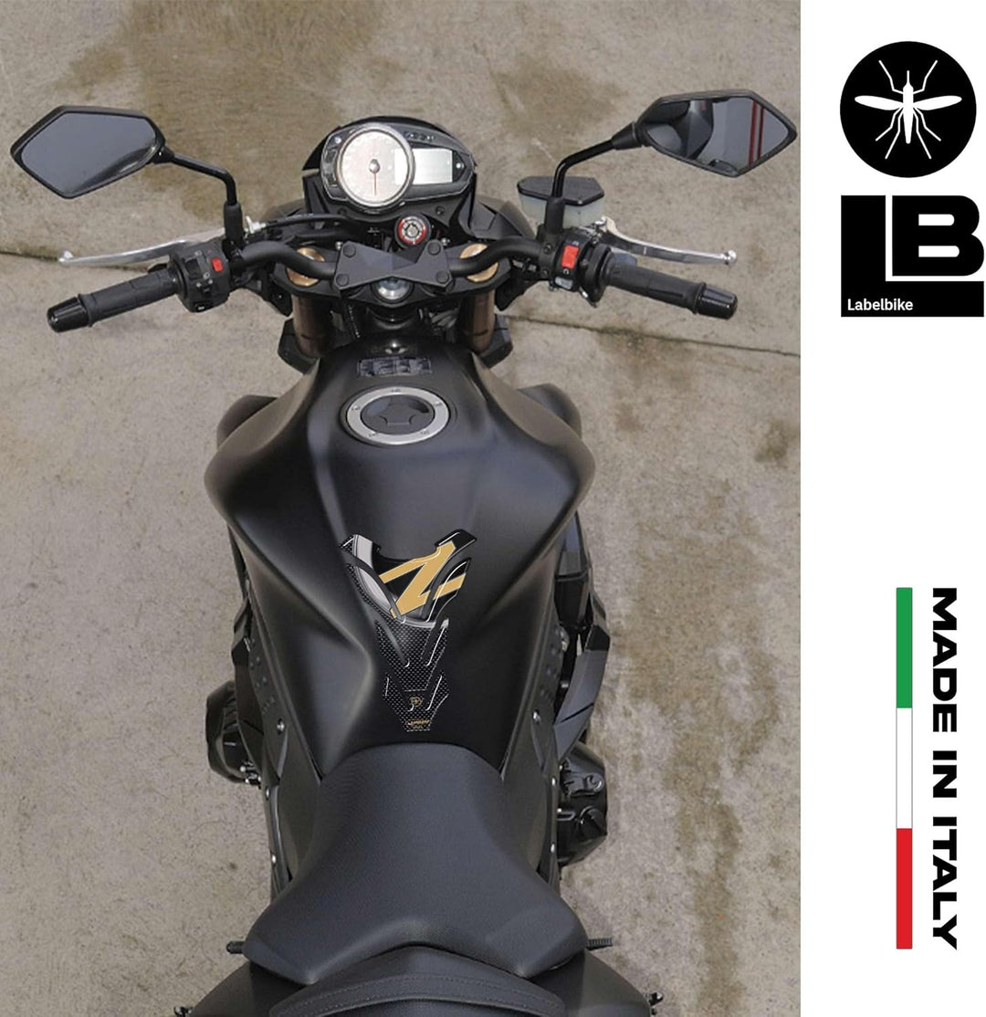 LABELBIKE 3D Aufkleber Motorrad Tankpad kompatibel mit Kawasaki | Z750 Z1000 Harzschutz, Kratzfestig