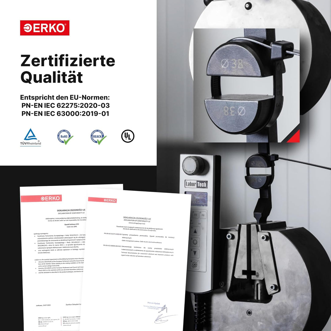 ERKO 100 Stück professionelle Kabelbinder 780 x 9,0 mm, Halter für den Kabelweg Halter für Kabelbind