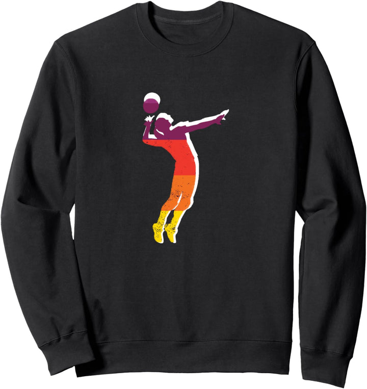 Retro Vintage Volleyball Volleyballspieler Sweatshirt