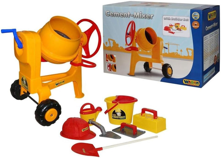 Wader Quality Toys Mischmaschine mit Baustellenset 8-TLG. (im Karton)
