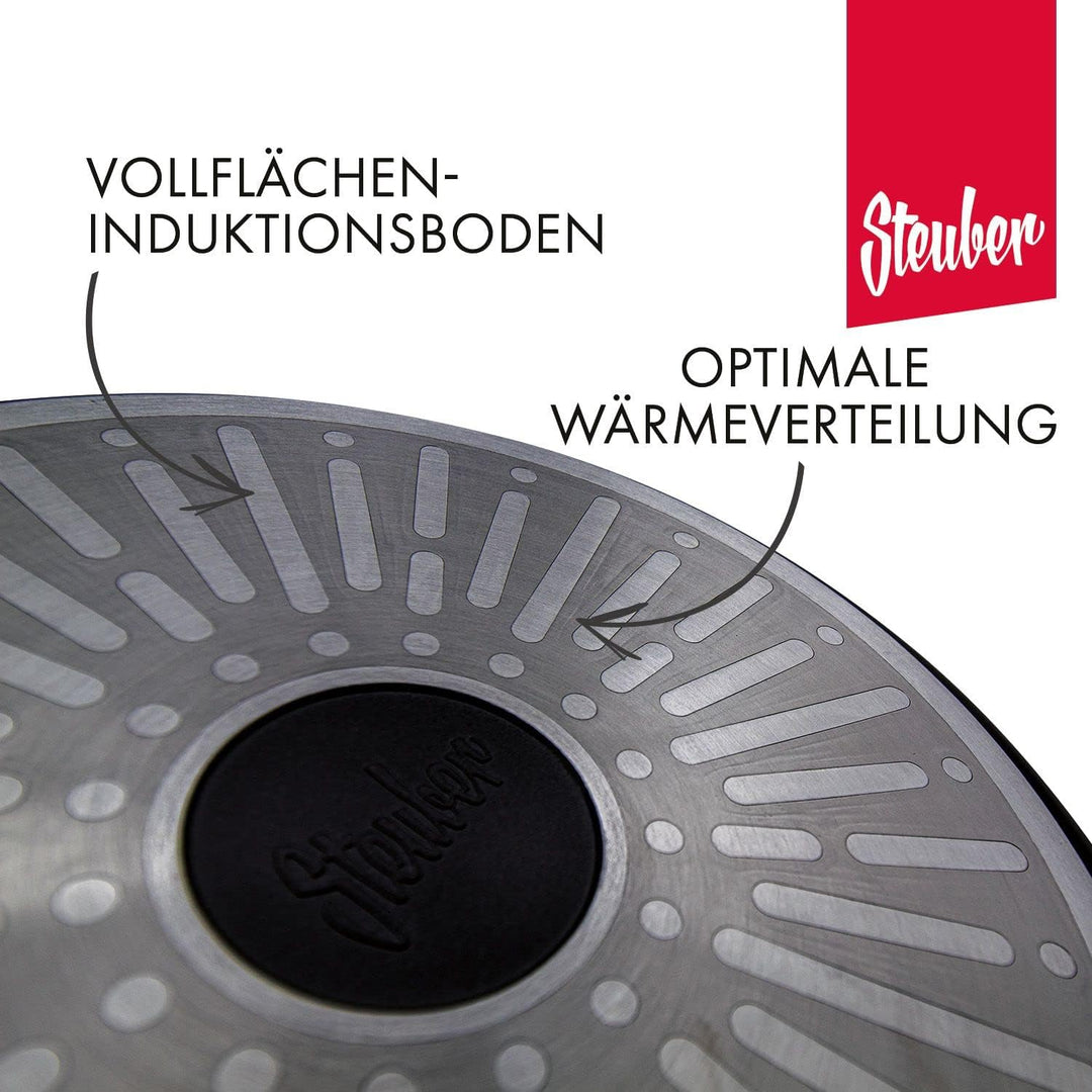 Steuber Aluguss Wok Ø30 cm, ceratherm-Premium Beschichtung, Induktion 30cm, 30cm