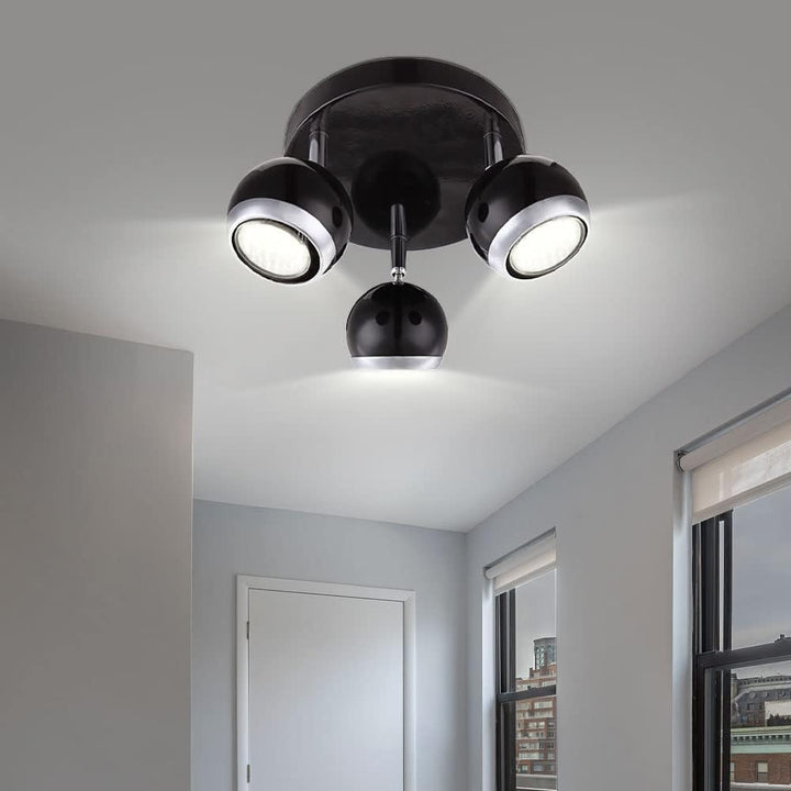 9 Watt LED Decken Lampe Leuchte Chrom Retro Design Metall Kugel Globo 57884-3