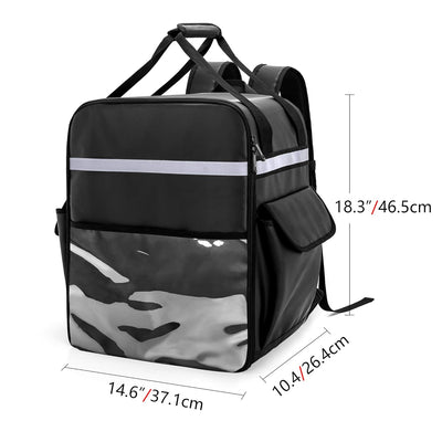Trunab Insulated Food Delivery Backpack with Removable Dividers, Waterproof Racksack for Bike Delive