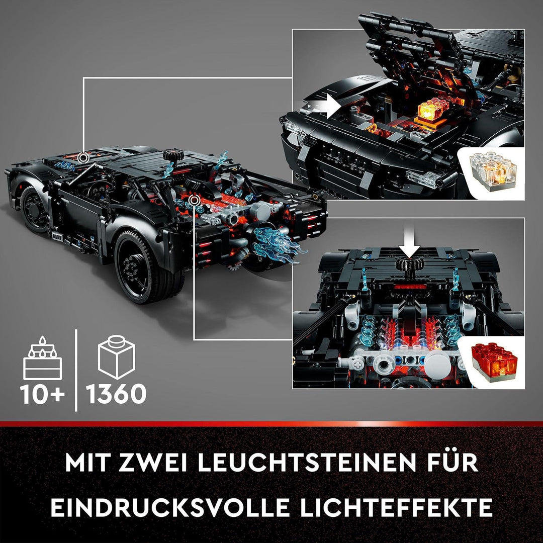 LEGO 42127 Technic BATMANS BATMOBIL Spielzeugauto, Modellauto-Bausatz aus dem Batman-Film von 2022 m