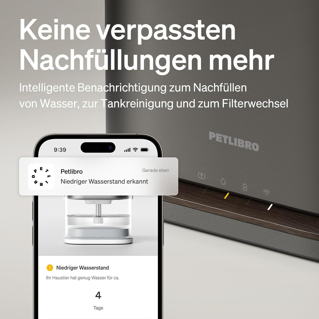 PETLIBRO Upgrade Katzenbrunnen - Kabelloser Trinkbrunnen für Katze mit App-Überwachung, 3L/101oz Doc