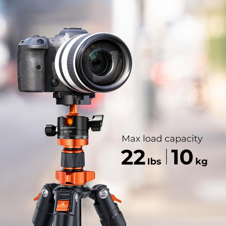 K&F Concept K254A1(SA254M1) Kamera Stativ, kompaktes Stativ 158cm für Spiegelreflexkamera, DSLR Trip
